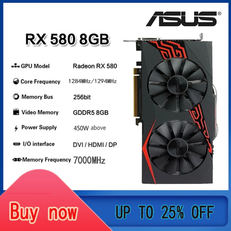 ASUS Raphic Card GTX 950 960 1050 1060 1650 1660 RX 580 2GB 3GB 4GB 6GB 8GB Video Cards GPU AMD Intel Desktop CPU Motherboard best graphics card for gaming pc Graphics Cards