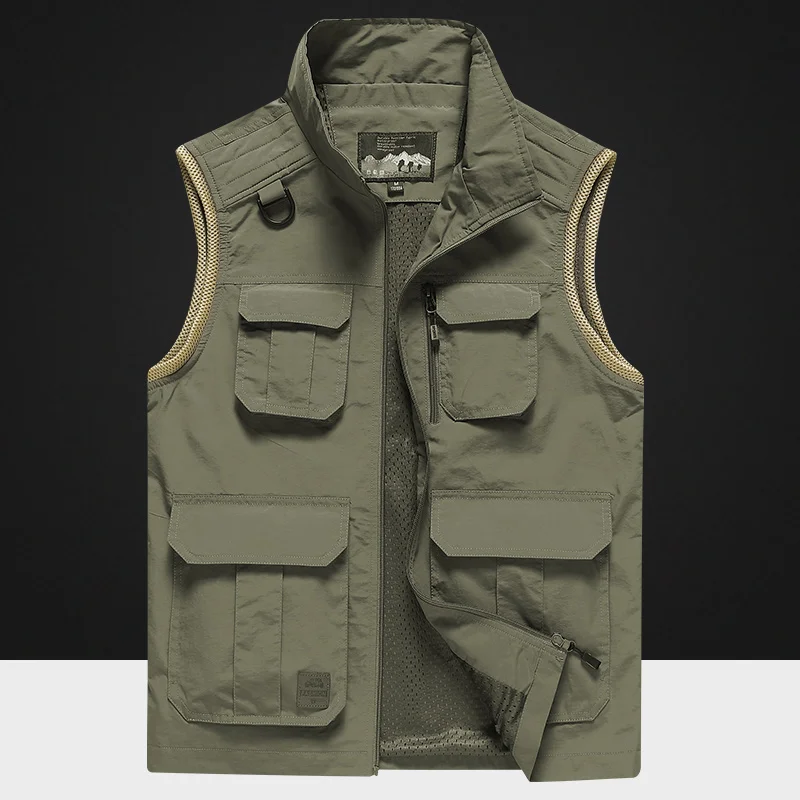 Description Picture 4 of itemSleeveless Jacket Fashion Fishing Vests For Men's Photography Casual Waistcoat 2024 Spring Autumn Outdoors Military Clothing