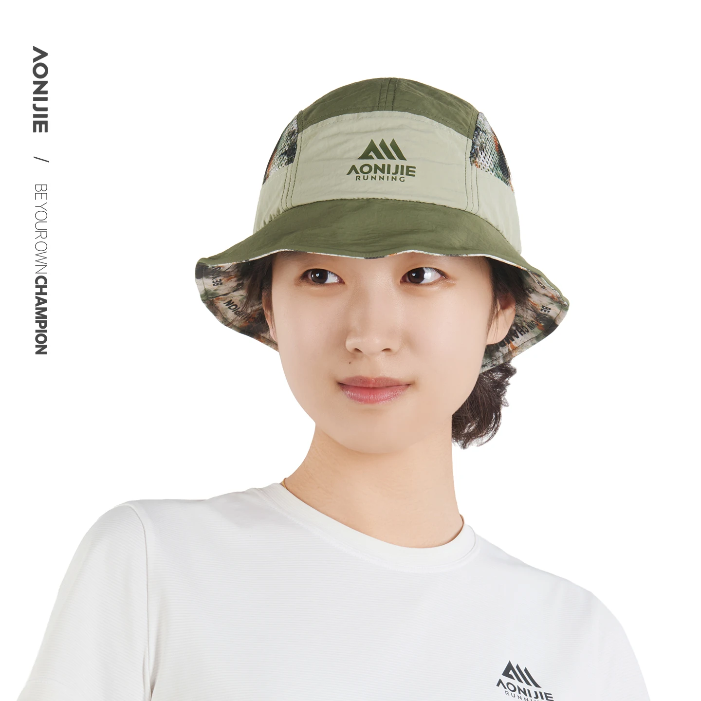 Aonijie 접이식 버킷 모자 야외 스포츠 태양 모자 여름 경량 통기성 트레일 러닝 하이킹 등산