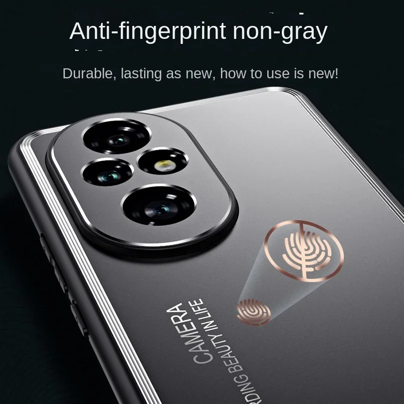 Sleek Sandblasted Aluminum Alloy Back Plate with Metal Camera Protect Cover
