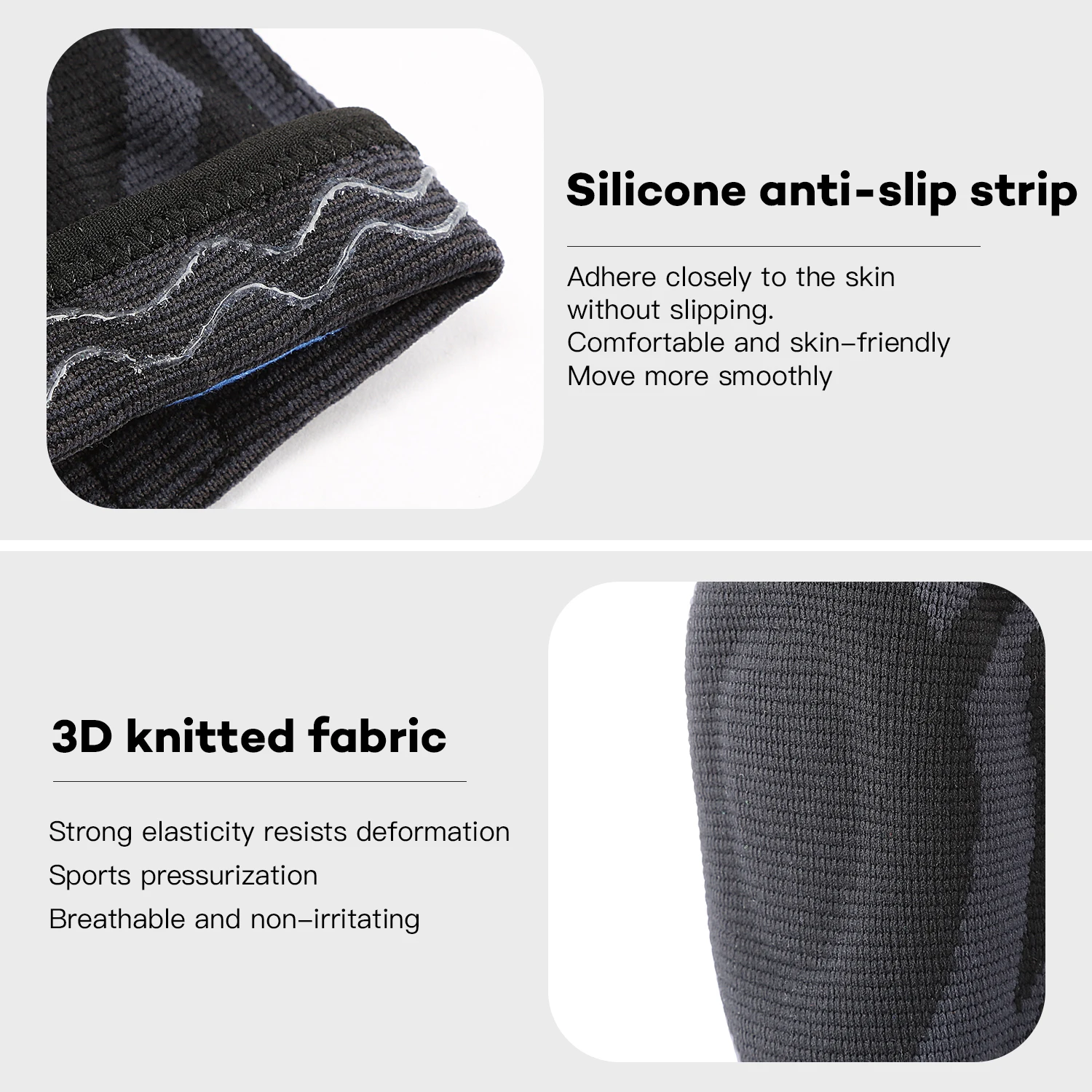 1PCS Non-Slip Knee Support Brace with Patella Gel Pad Stabilizers Comfort-Fit Compression Sleeve for Arthritis Sports Gym