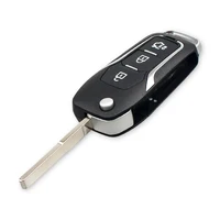KEYYOU 3 ปุ่ม 433Mhz ID60/63 ชิปรถรีโมทกุญแจสําหรับFord Fusion Focus Mondeo Fiesta Galaxy HU101/FO21 ใบมีดรถFlip Key 5