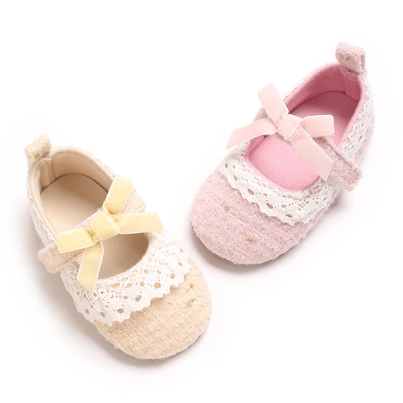 0-18Months Baby Shoes Cute Princess Shoes Indoor Soft Soled Non-slip Todder Cute Fashion Simple And Generous Baby