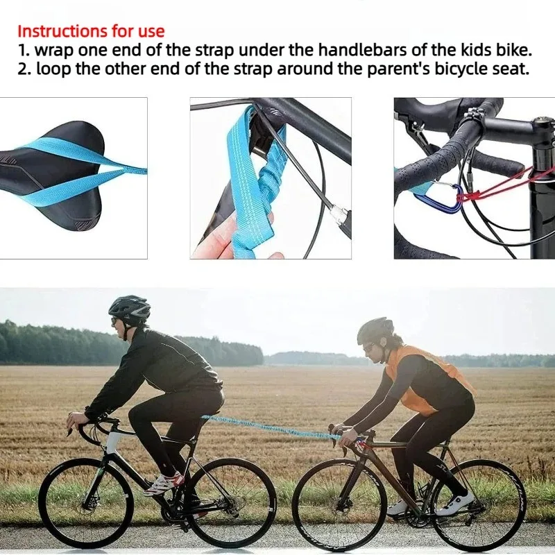 MTB Bike Towing Rope Trailer Rope Bicycle Traction Nylon Traction Parent-Child Outdoor Tool Cycling Safety Equipment