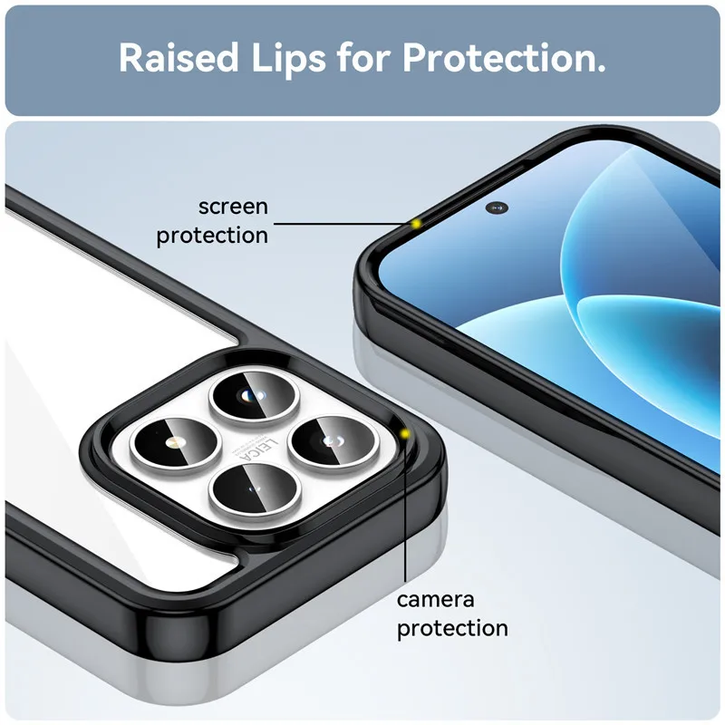 Luxury Clear Anti-Drop Phone Case - Premium PC+TPU Protection