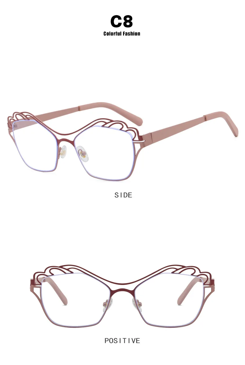 Vintage Metall-Schmetterlingsrahmen Anti-Blaulicht-Brille Damen Herren Mode Luxusmarke Lesebrille Augenschutz Optische Brillen – Detail 16
