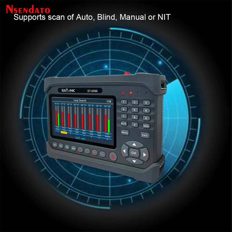 Satlink ST-6986 DVB-S2/S DVB T/T2 DVB-C Satellite signal finder locator H.265 HEVC MPEG-4 signal Meter Finder satlink ST6986