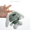 New Cartoon Summer Refreshing Sun Hat Bunny Plush Keychain Funny Cute Animal Backpack Decoration Pendant Children Birthday Gift 2