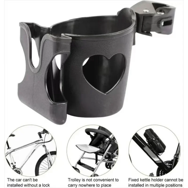 Stroller Cup Holder Phone Holder 2-in-1 Stroller Phone Milk Bottle Pram Pushchair Wheelchair Accessories
