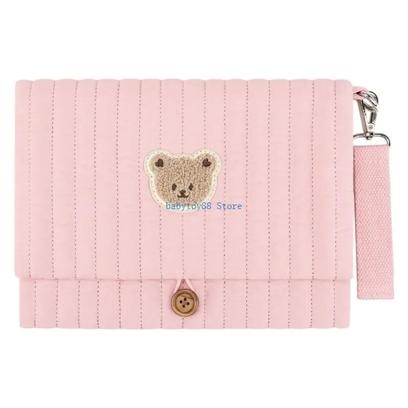 Y4UD 성별 중립 누비 기저귀 정리함 휴대용 접이식 유모차 액세서리