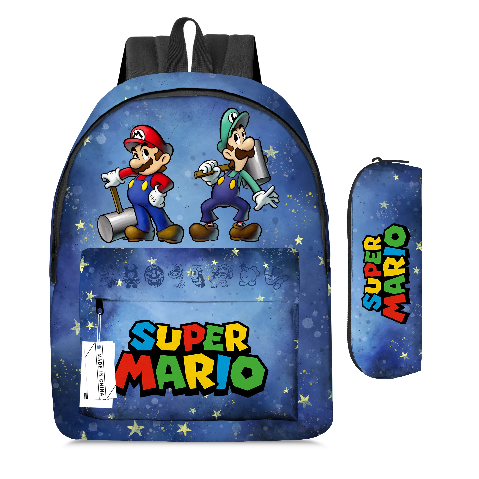 Sac a dos avec poche avant Super Mario 30cm