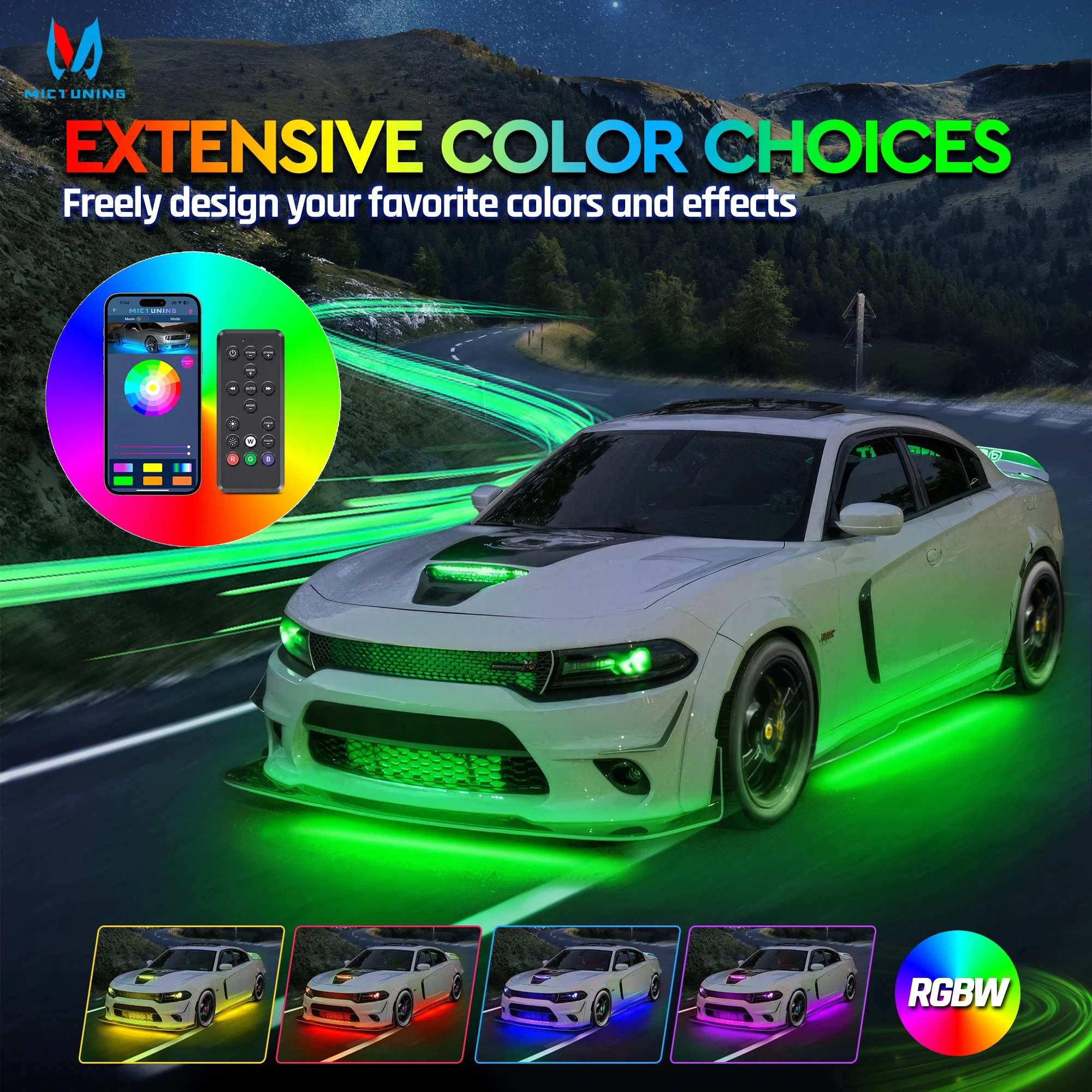 Buy 4pcs Waterproof RGB LED Under Car Tube Strip Underglow body Neon Light Kit 12V Online at Buy 4pcs Waterproof RGB LED Under Car Tube Strip Underglow body Neon Light Kit 12V Online at