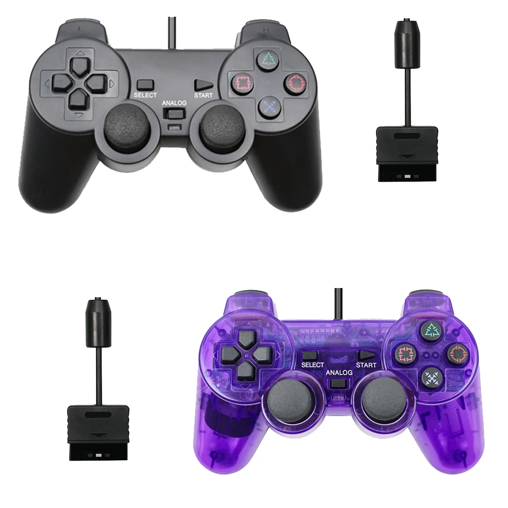 

Проводной контроллер для PS2 Shock, пульт дистанционного управления для PlayStation 2, консоль для Sony PS2, джойпад, геймпад, мандо для детей, подарок