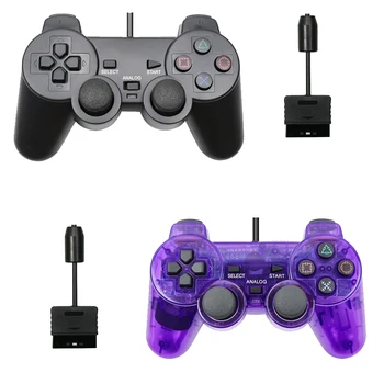 PS2 쇼크 리모콘용 유선 컨트롤러, 소니 PS2 조이패드 게임패드, 콘솔 컨트롤, 어린이 선물