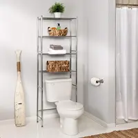 Honey-Can-Do 4-Tier Space Saver Shelf, Chrome, 24.02" L x 11.02" W x 67.72" H, BTH-05281 2