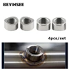 4pcs Oxygen Sensor Nut Weld Bung Plug M18x1.5 O2 Sensor Adapter Curve Notched Nut Bung Stainless Steel Universal Auto Parts 1