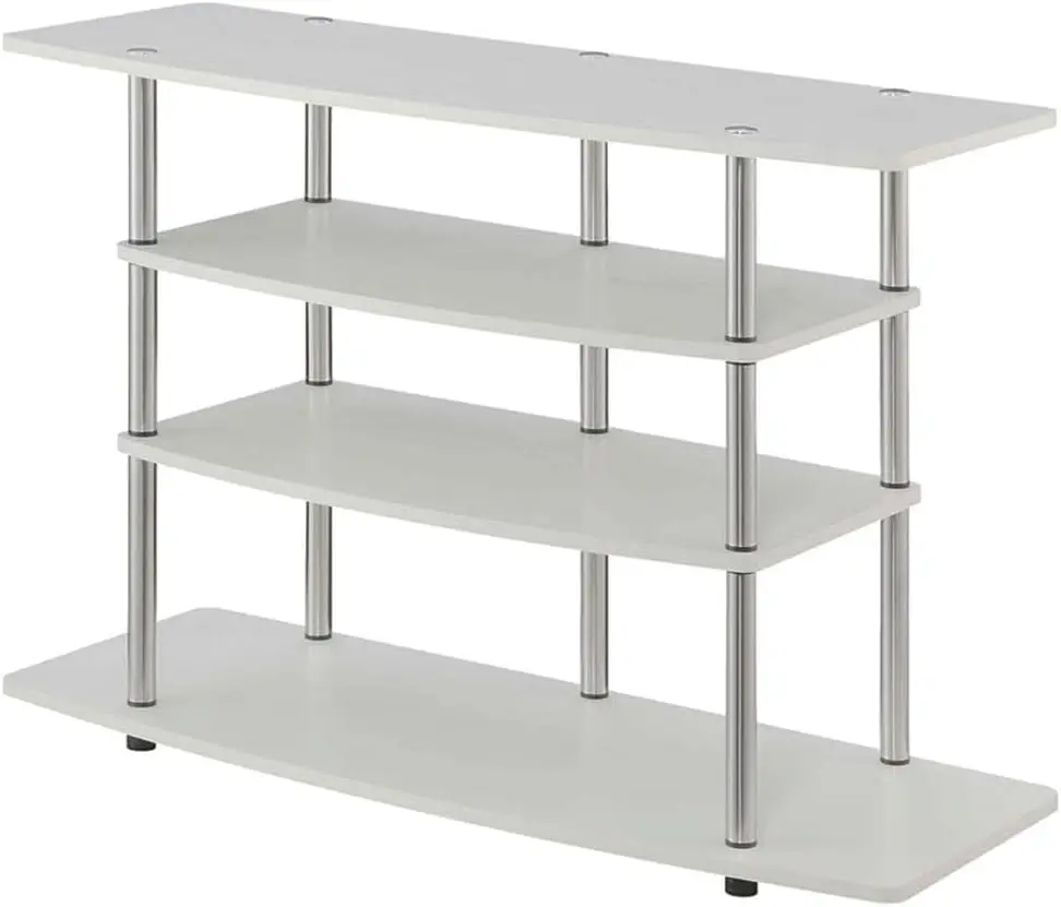 Designs2Go Tools Wide Highboy TV Stand, 42" L x 15.75" W x 28" H, White