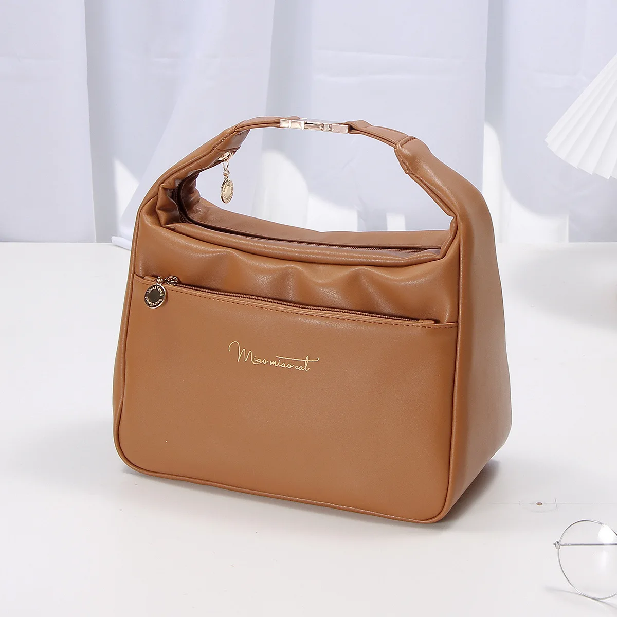 New Lunch Bags Insulated Leather Food Bags for Women Portable Zipper  Thermal Lunch Box Picnic Travel Food Bag Wholesale - AliExpress