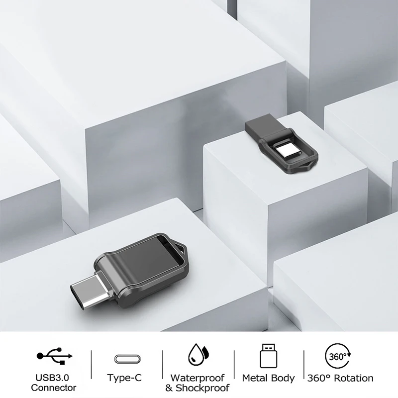 Mini Metal Type C Pen Drive USB Flash Drive 2TB OTG Metal USB3.0 Pen 1TB Type C High Speed Pendrive Memory Stick For Phone flash drive