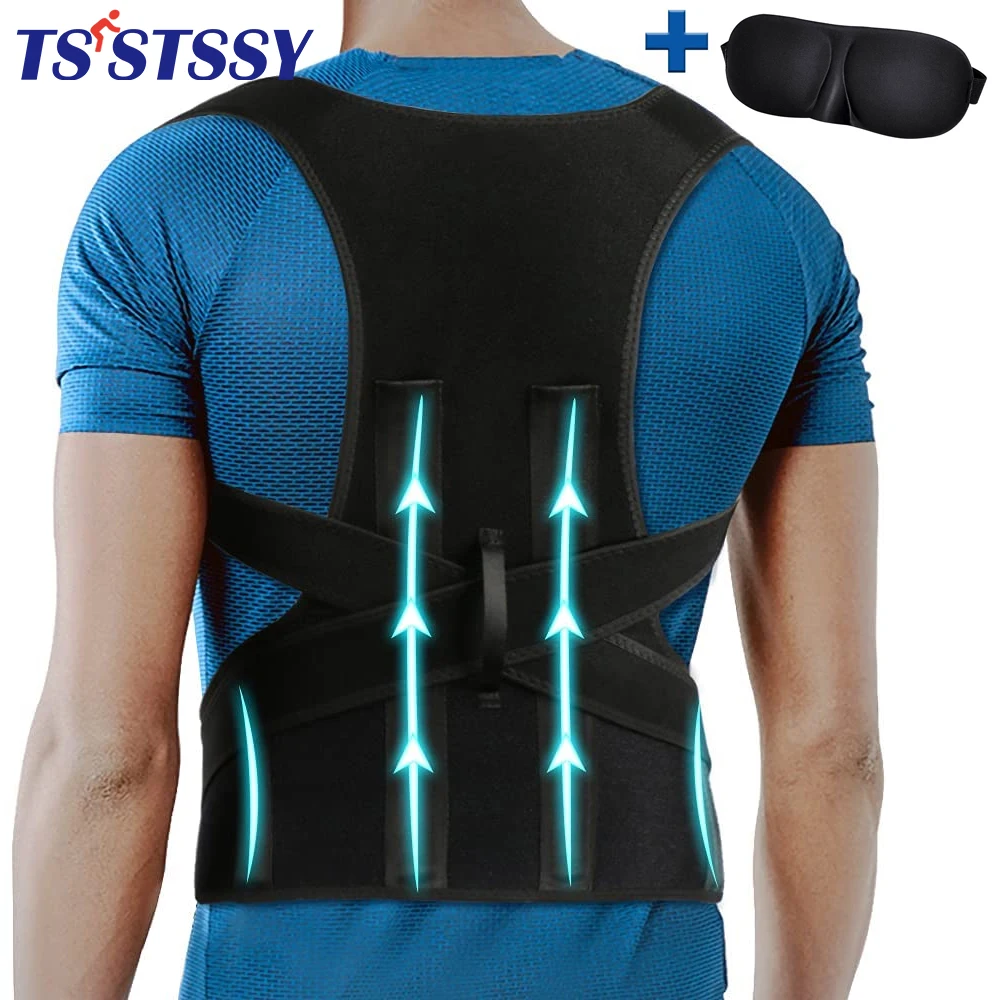 Posture Correction Belt for Men and Women - Comfortable Adjustable Back  Strap Clavicle Support Device for Posture/Humpback/Round Shoulders,  Providing