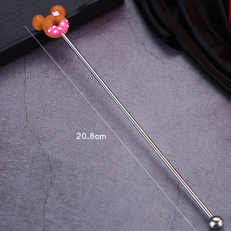 304 Stainless Steel Cartoon Donut Stir Stick for Cold Drink Cocktail cocktail skewers