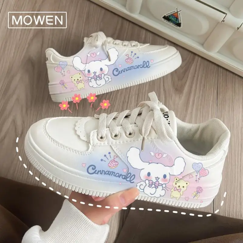 

Sanrios Cute Kuromi Kawaii Hellokitty Y2K Cartoon Shoes Girl Cinnamoroll Anime Sneakers Student Breathable Casual Shoes Gift