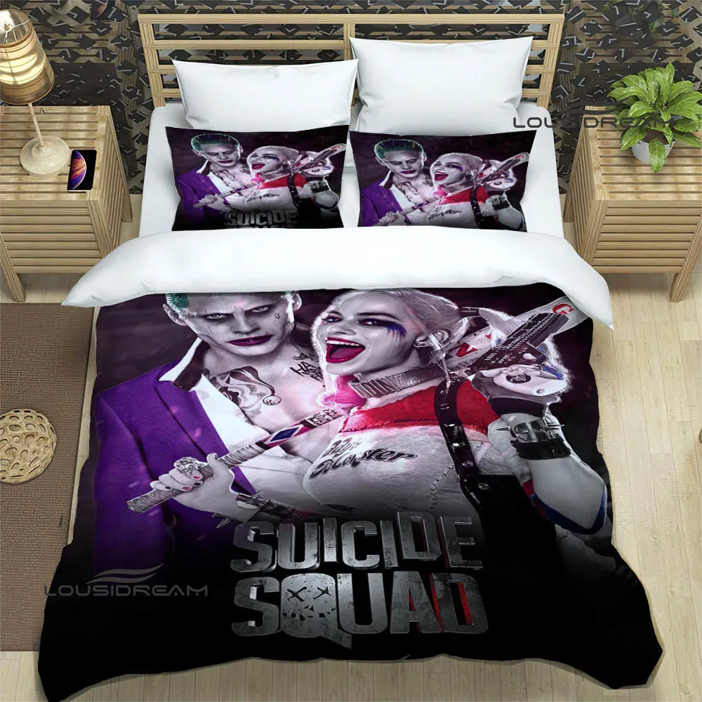 

Clown girl H-Harley Q-Quinn print Bedding Sets exquisite bed supplies set duvet cover bed comforter set bedding birthday gift