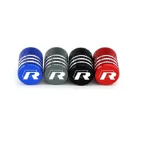 4PCS Car Wheel Tire Valve Caps Tyre Rim Stem Covers for Volkswagen Rline Golf GTI Bora Passat Jetta Beetle Tiguan Scirocco MK6 5
