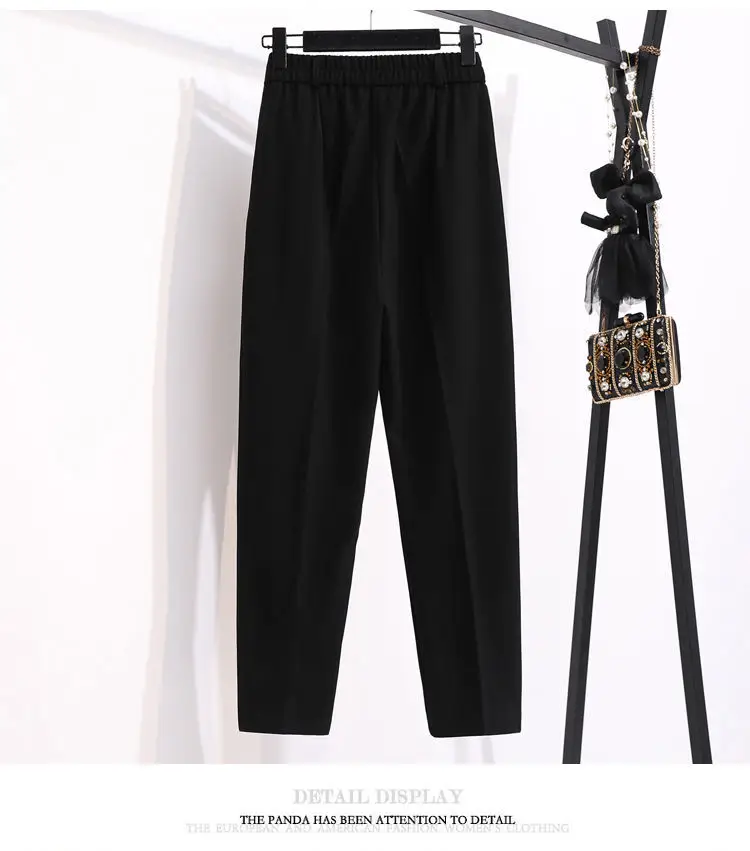 cargo pants for women Yitimoky Office Ladies Suits Pants Women 2022 New Spring Autumn Back Elastic Band High Waisted Harem Elegant Casual Trousers work trousers