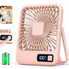 New Small Fans Handy Rechargeable Long Life Ultra-thin Desktop Fan Large Wind Super Quiet Folding Handheld Table Fan 1