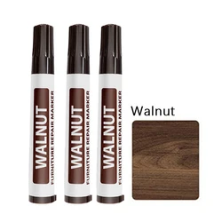 Furniture Touch - Up Pen Set: Waterproof Permanent Markers for Wood Surface Repair and Restoration (Walnut)