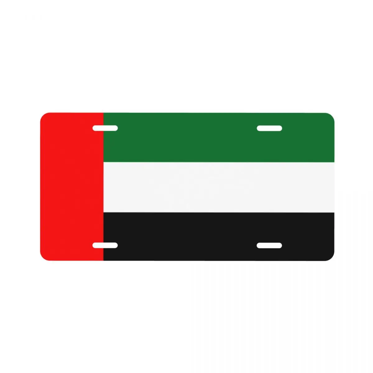 

license plate decoration 15cmX30cm United Arab Emirates flag pattern