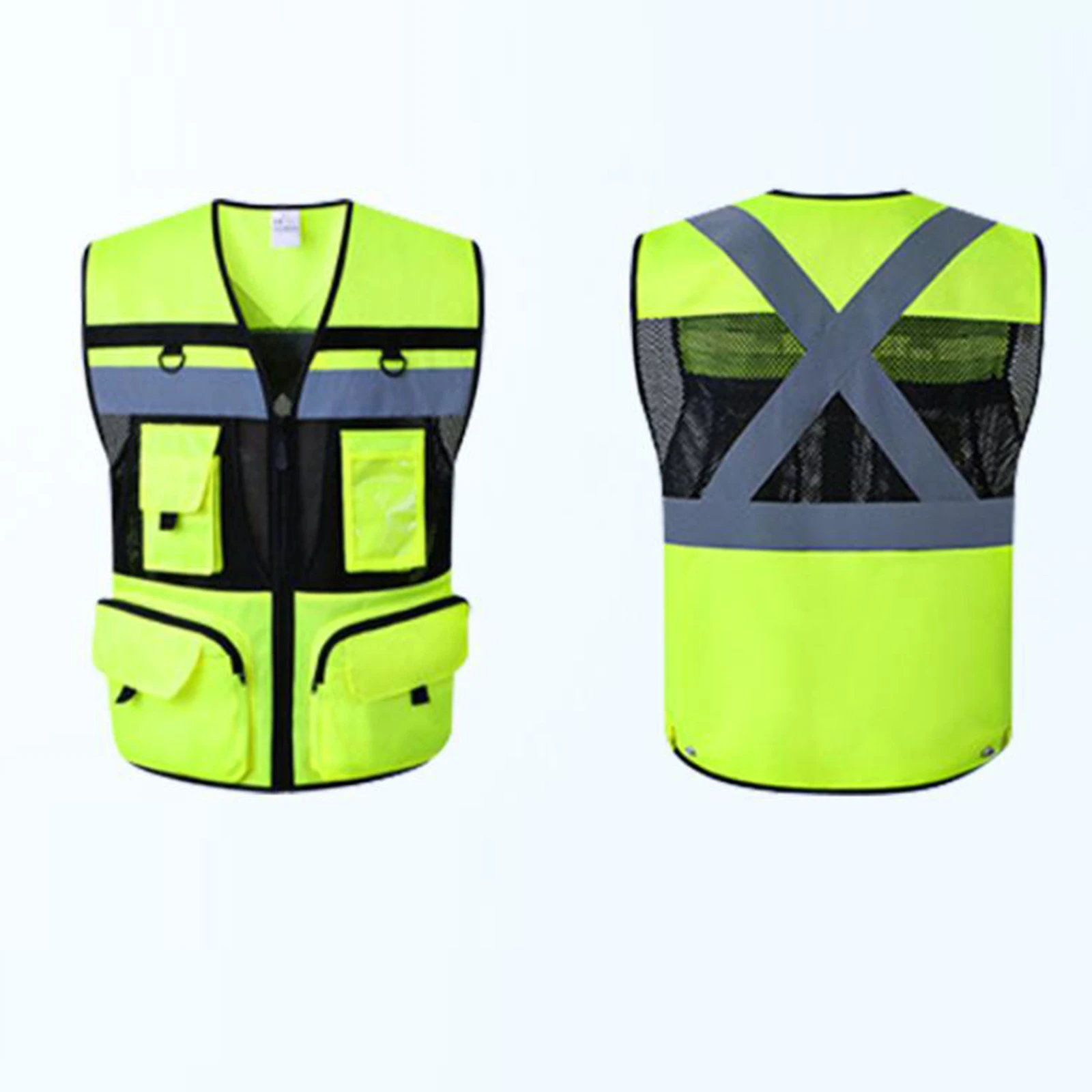 Motorcycle Reflective Racing Vest Comfortable Safety Vest for Traffic Police Parking Attendants Hiking Coating Jacket reflective safety vest reflective safety jacket