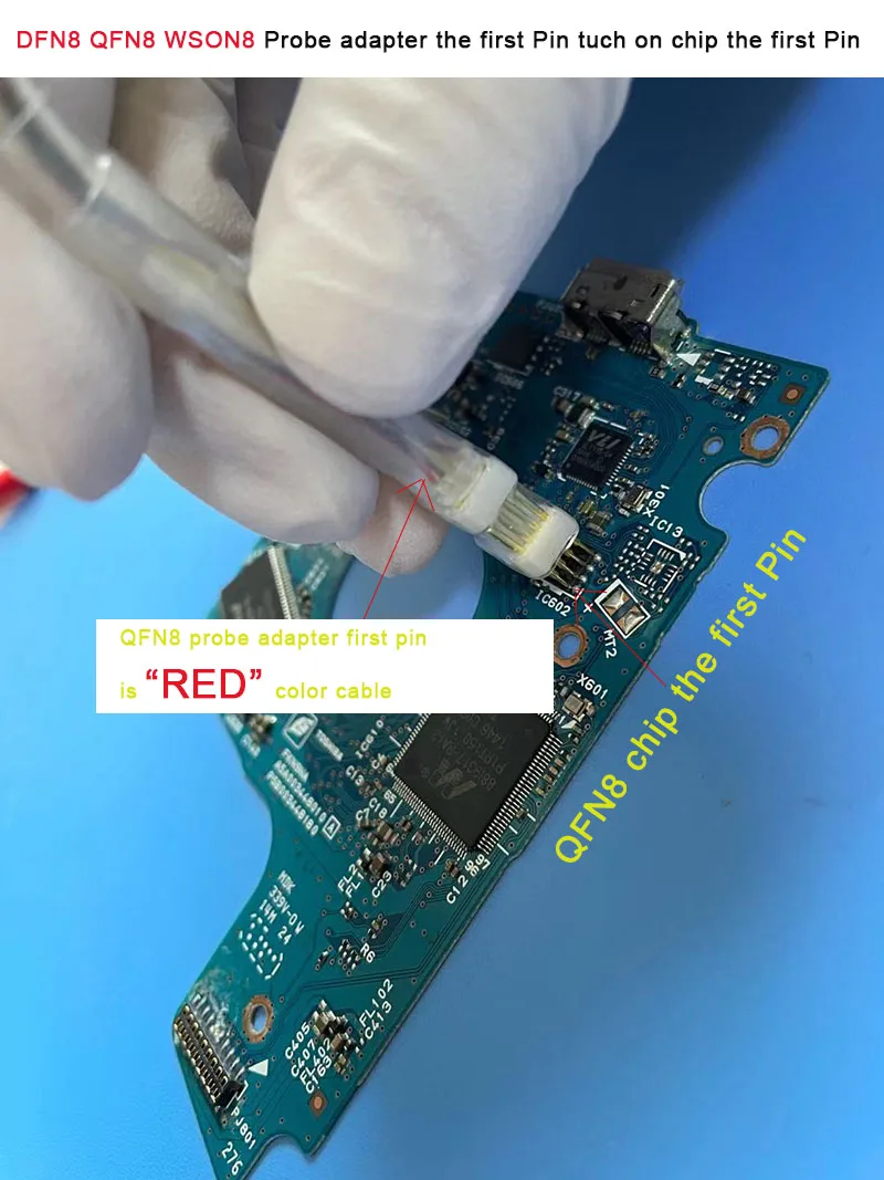 Adaador de programador qfn8 wson8 dfn8 mlf8 para dip8, conversor de soquete com chip teste ic