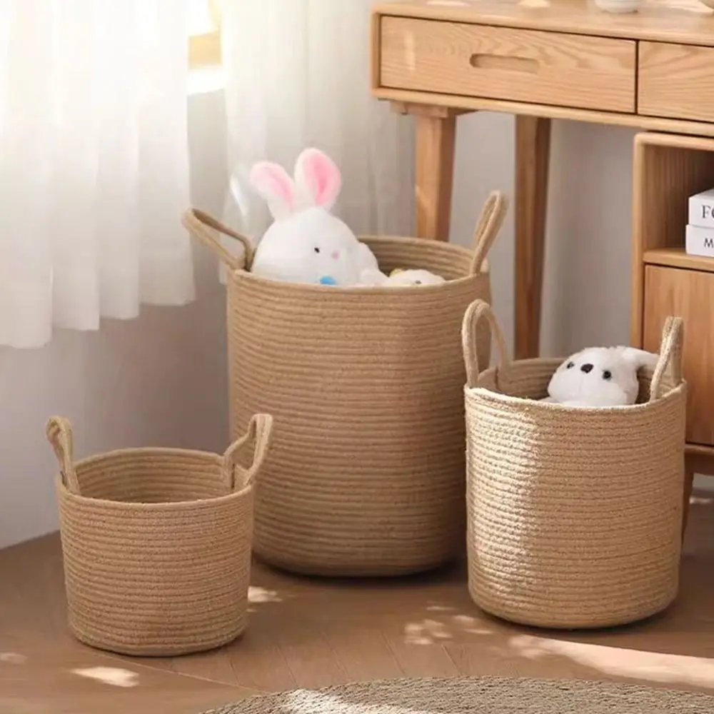 면과 린넨으로 짠 더러운 옷 바구니, 장 접이식 밀짚/등나무/라탄 수납 바구니, 대용량 수제