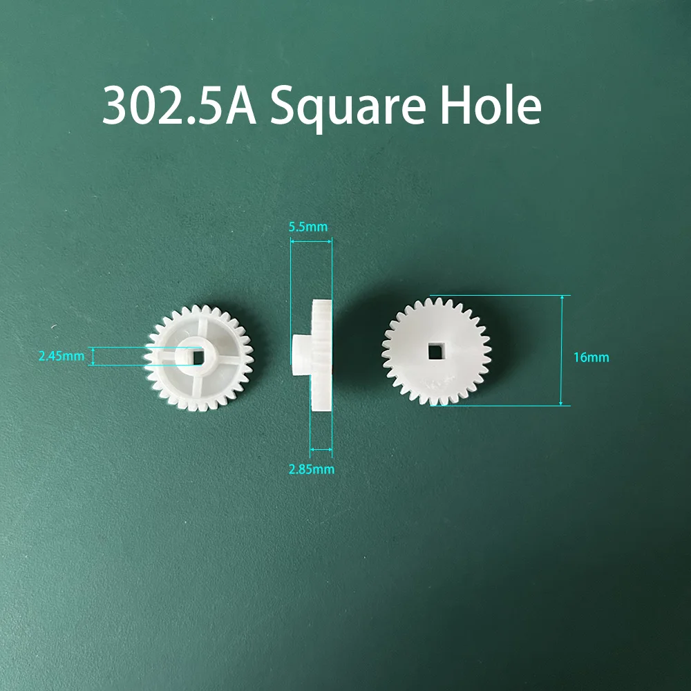 Square Axis POM Plastic Gear 272.5A 282.5A 302.5A 322A 323B 2x2mm Hole Toy Accessories Square Hole 0.5M Pinion