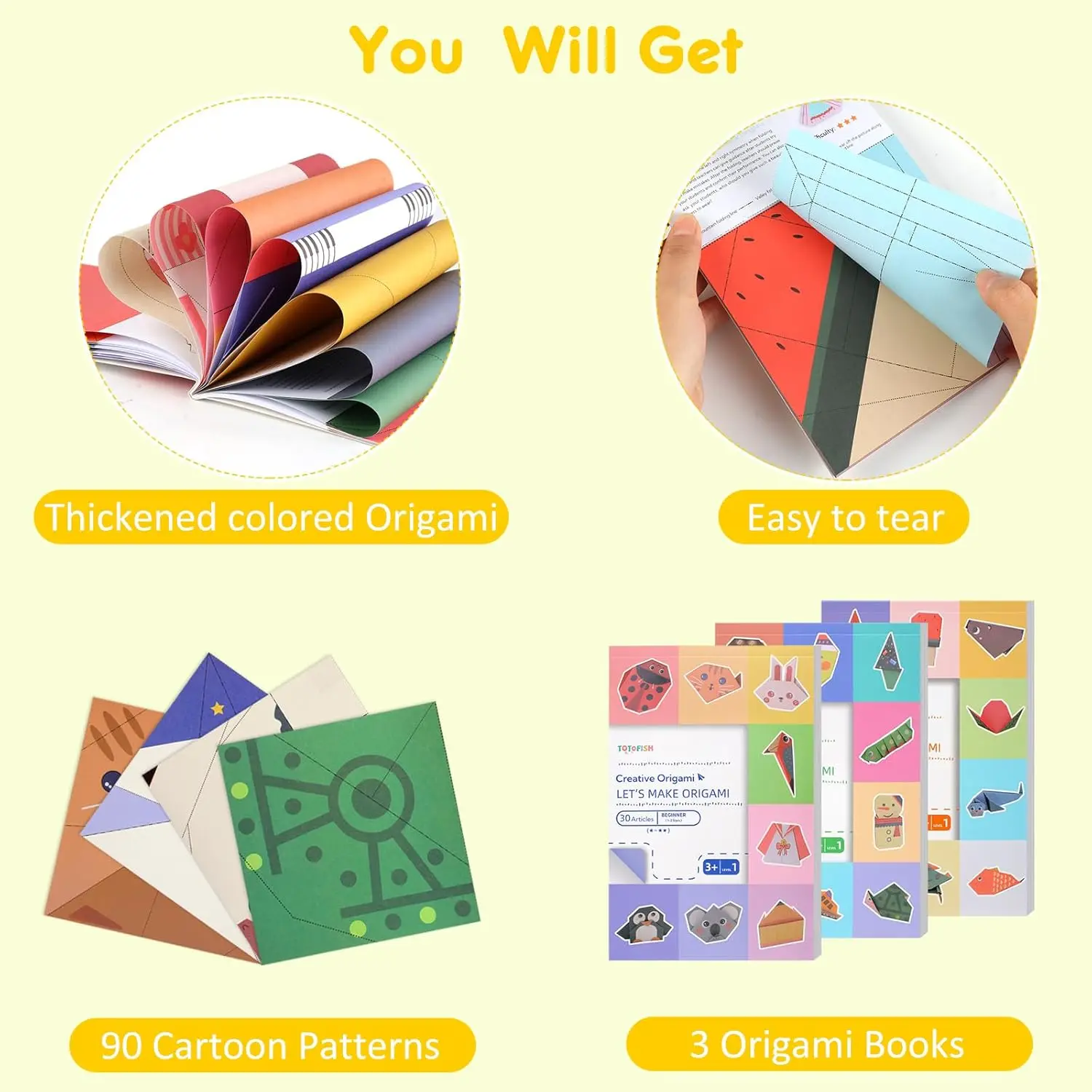Origami Kit 96/30 Porjects Origami Paper Crafts DIY Art Craft Supplies Beginners Children Kids Boys Girls Gift Party Favors - 5