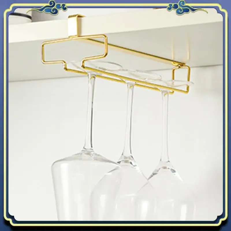 Latest Wine Glass Rack, Under Cabinet Metal Wine Glass Holder, Stemware Rack, Hanging Stroage Rack Organizer