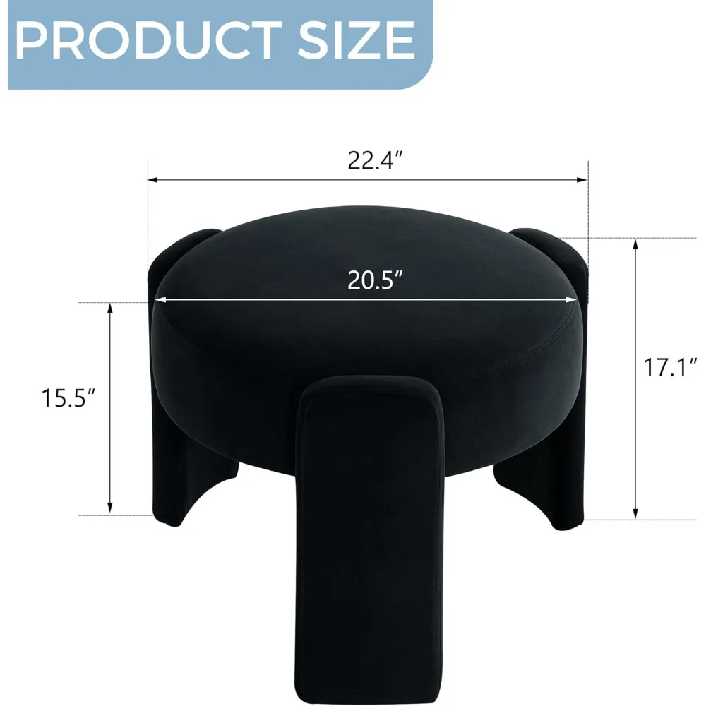 Stylish Velvet Ottoman