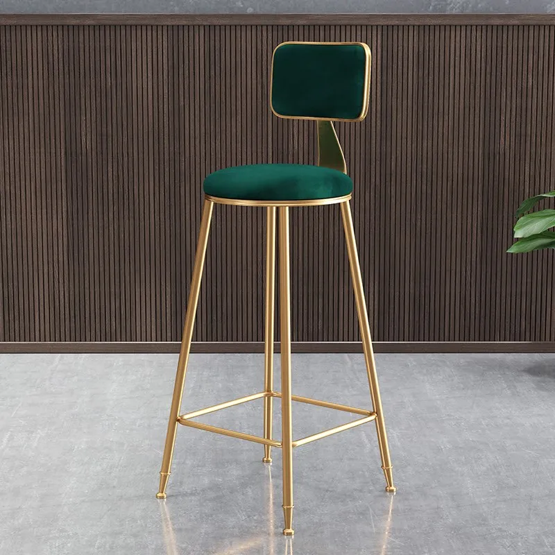 Velour Fabric Dining Chair Luxury Shower Camping Kitchen High Bar Chair High Kitchen Stool Cadeiras De Jantar Designer Furniture