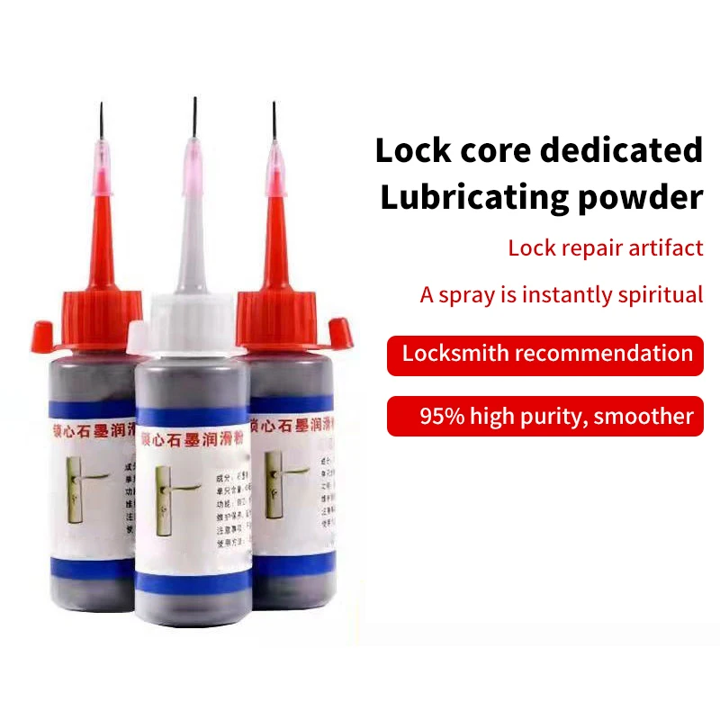 1PC Natural Lock Core Multi Purpose Household Lubricant For Door Lock Core Window Guides Keys 60ml Graphite Powder Lubricant