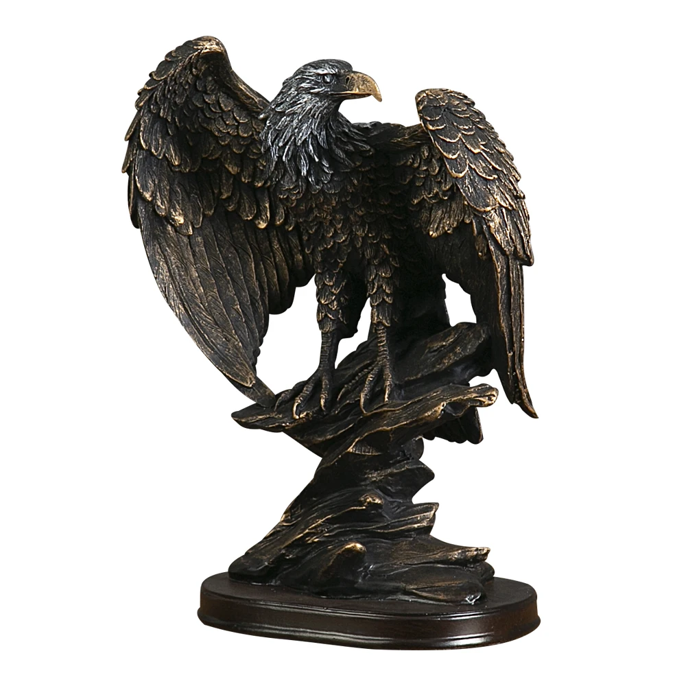 

Vintage Resin Eagle Sculpture Art Collection Animal Statue Home Living Room Bedroom Office Desk Decoration Handicraft Gift