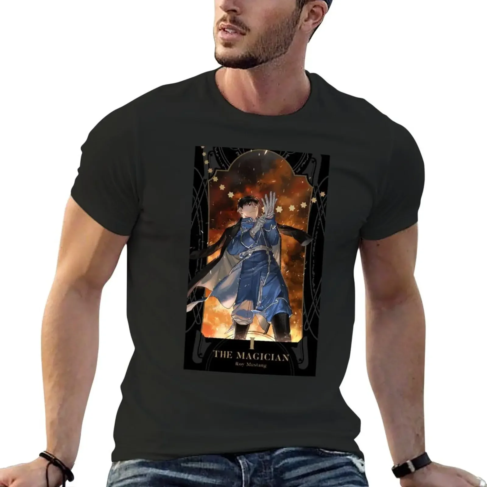 

Fullmetal Alchemist Brotherhood - Roy Mustang T-Shirt vintage t shirt men