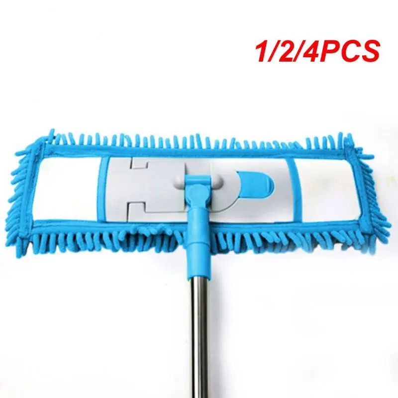 

1/2/4PCS 41x12 cm Blue Microfiber Chenille Replaceable Mopping Cloth Head for Extendable Mops Top Household Floor Cleaning