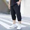 50-150KG Large size three quarters for men loose sports pants casual 3/4 shorts 4