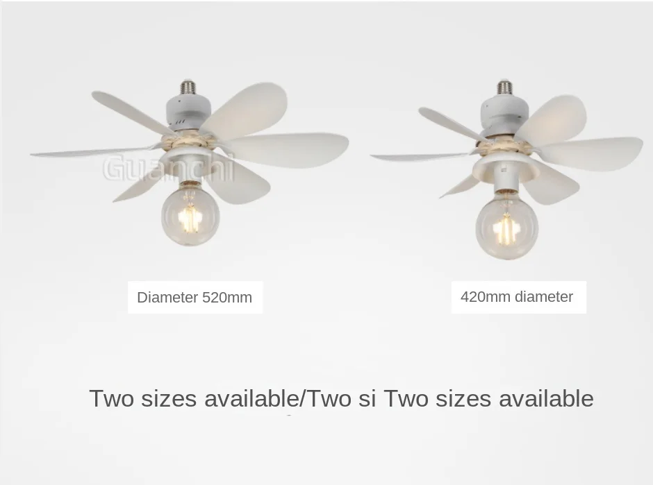 DIY LED 40W Ceiling Fan Light E27 with Remote Dimming Function Suitable for Living Room Study Home Use