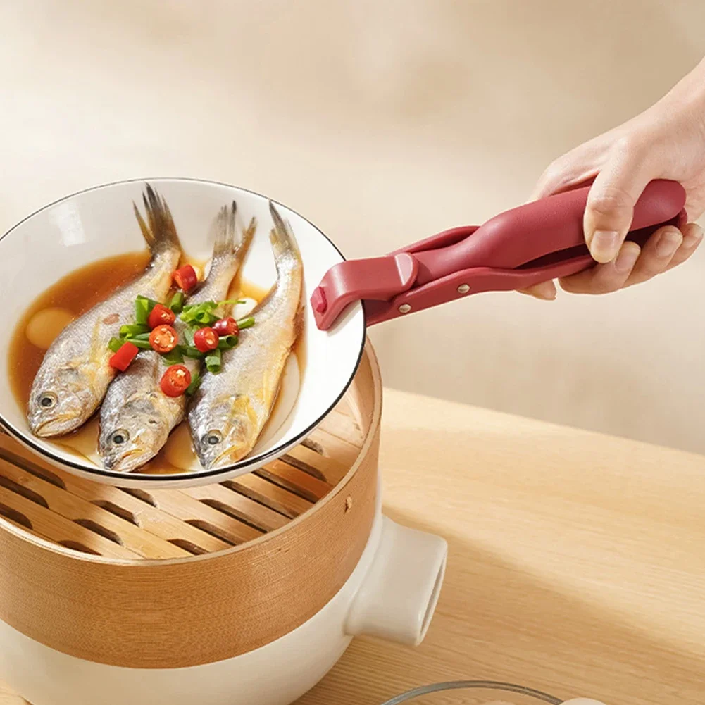 Hot Plate Gripper Anti-Scalding Bowl Holder Bowl Dish Clip for Moving Hot Plate Bowls Pizza Pan for Kitchen Home Restaurant
