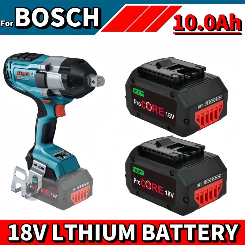 

18V 10.0Ah Rechargeable Li-Ion Battery For Bosch 18V Power Tool Backup 10000mah Portable Replacement BAT609 Indicator Light