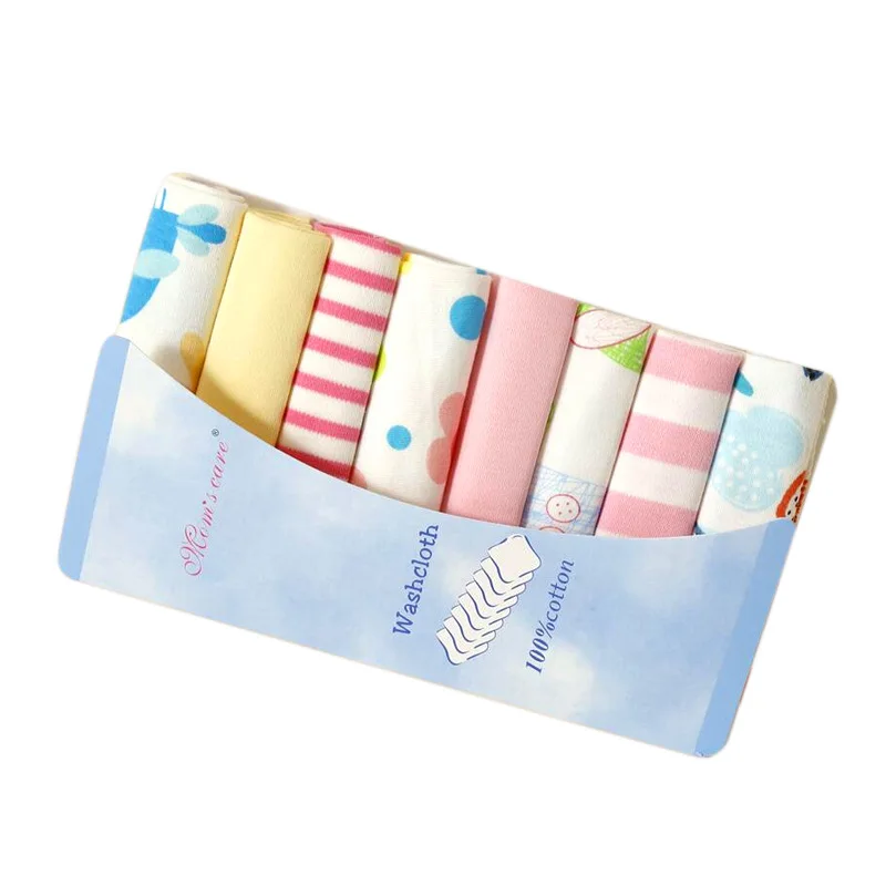 8pcs/pack Cotton Newborn Baby Towels Saliva Towel Nursing Towel Baby Boys Girls Bebe Toalha Washcloth Handkerchief Cloth Wipes