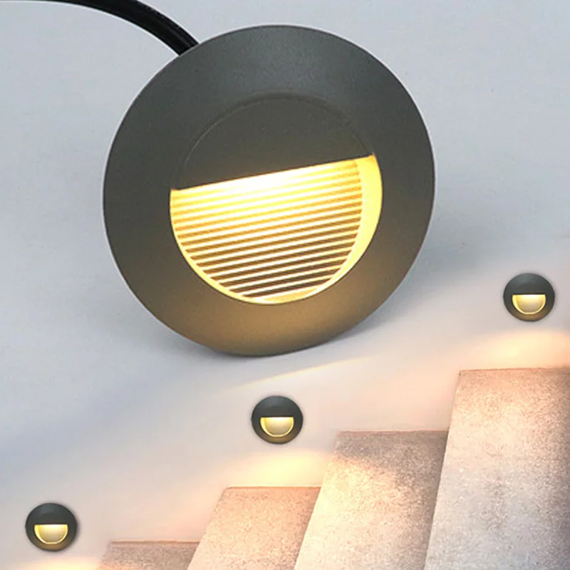 

3W LED Stair Light Recessed Outdoor Indoor Step Light AC100-240V Wall Light for Corridor Hallway Stairway Pathway Night Light